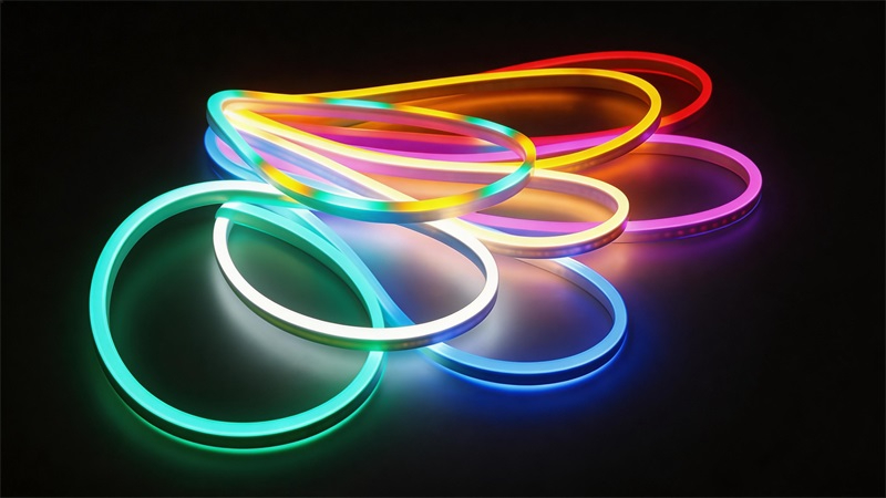 jimeng-2026-03-25-4042-柔性霓虹燈帶在暗環境中發光，呈現均勻連續的光線，線條從多個方向發光，形成360度....JPG