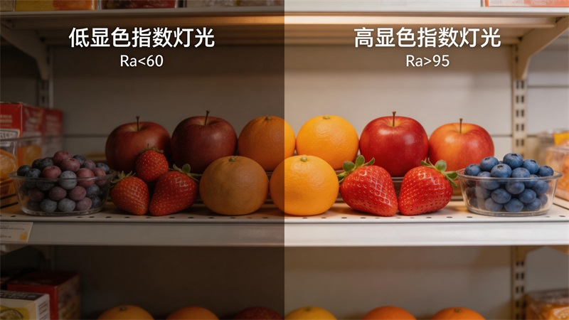 不同顯色指數對比.JPG 不同顯色指數對比.JPG