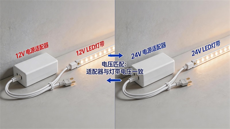 LED燈帶與電源連接示意圖.JPG LED燈帶與電源連接示意圖.JPG