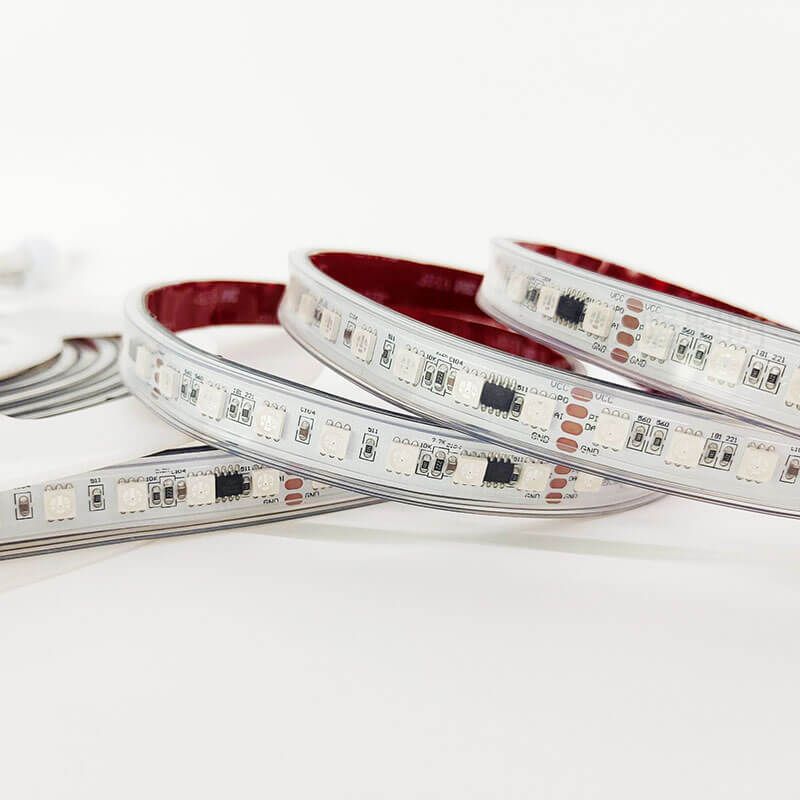 UCS512幻彩燈帶|DMX兼容高性能RGB像素燈條|60燈每米|5050燈珠|DC24V