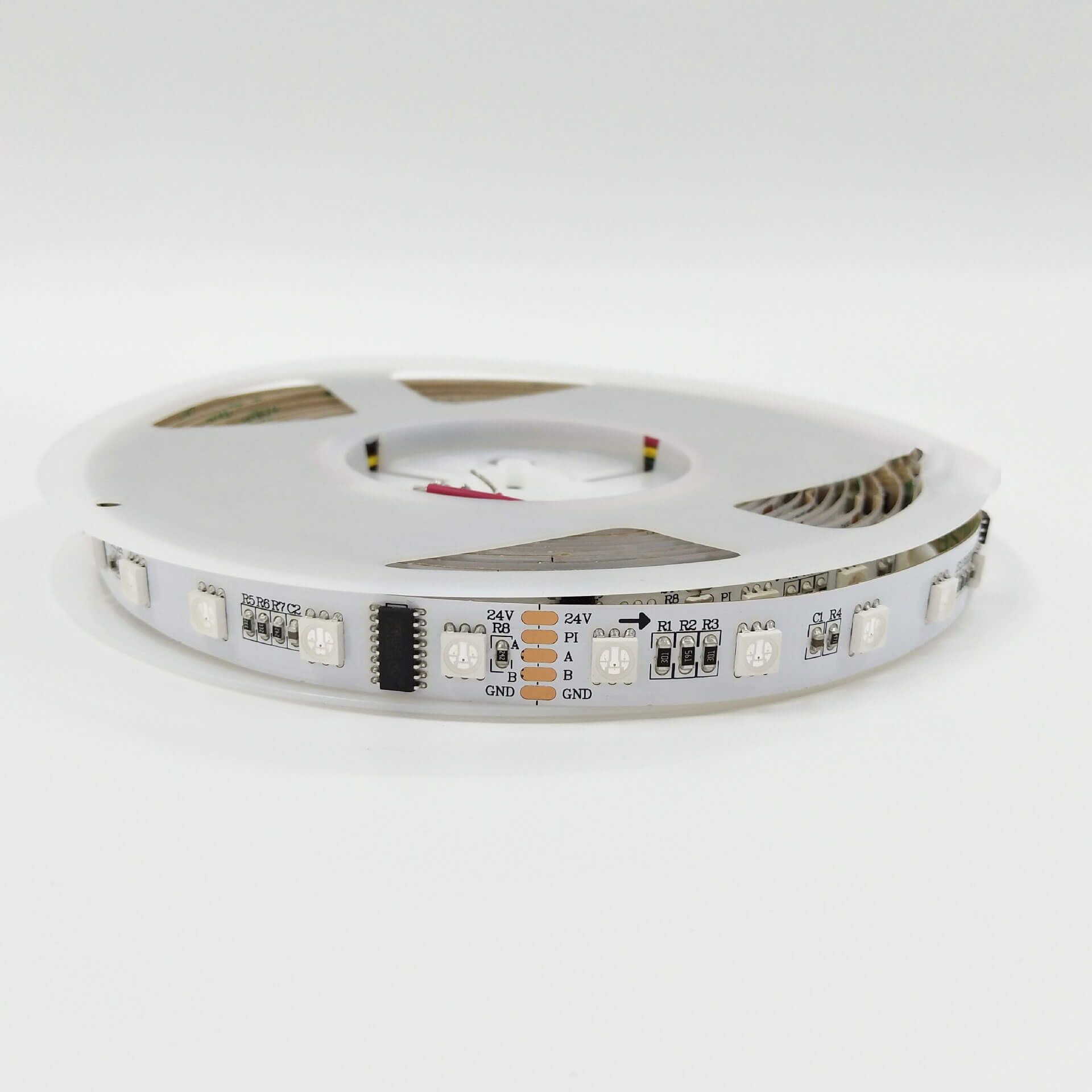 UCS512幻彩燈帶|DMX兼容高性能RGB像素燈條|60燈每米|5050燈珠|DC24V - 4