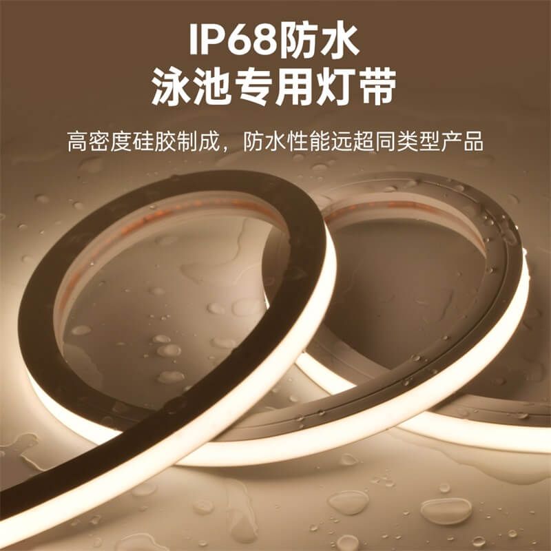 IP68防水泳池LED燈帶｜15x16低壓正發(fā)光｜一體注塑耐用燈帶廠家直供 - 4