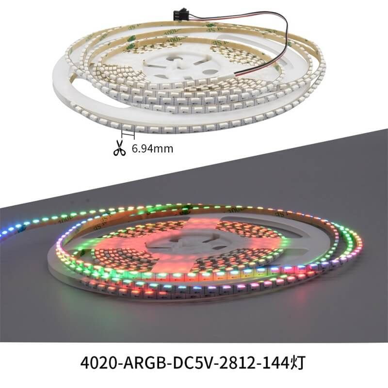 WS2812芯片4mm迷你側(cè)發(fā)光幻彩燈帶RGB4020燈珠DC5V - 6