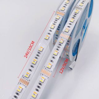 5050 五合一 RGB CCT 雙色溫 LED 燈帶，6 線獨立調(diào)光，支持 DC12V/24V - 5
